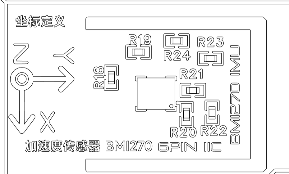 BMI270 在板卡上的位置